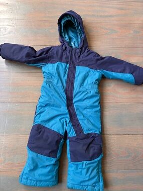 L.L. Bean Kids Two-Tone Teal and Navy Snowsuit